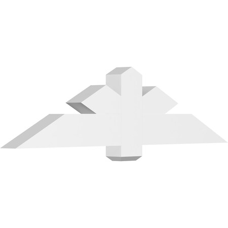Ekena Millwork Kennewick Architectural Grade PVC Gable Bracket, 60"W x 15"H x 4"D x 6"F, 6/12 Pitch GBP060X15X0406KEN00